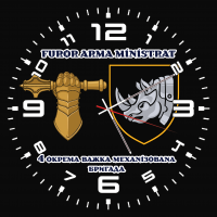 Годинник 4 ОВМБр та знак Танкових військ чорний